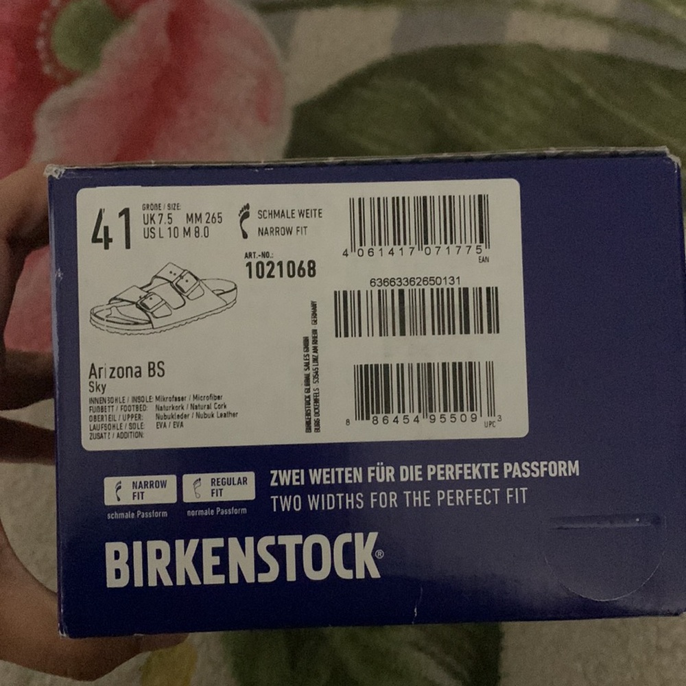 Brand new Birkenstocks with box. made with leather. Never worn. - Picture 2 of 4